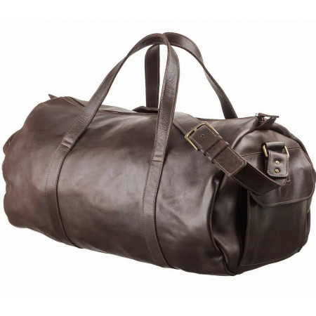 Дорожная сумка из кожи Grande Pelle коричневая (GP0044brown)